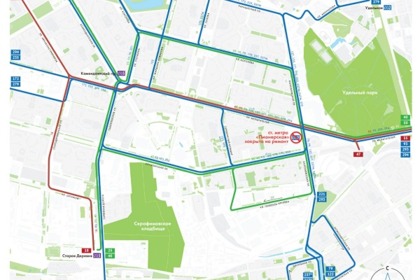 Схемы движения транспорта Пионерская