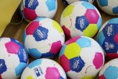 В школах Выборгского района в рамках проекта «Футбол в школе» обновят спортивный инвентарь