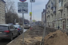 На проспекте Металлистов начались работы по реконструкции наружного освещения