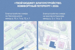 Не упустите шанс отдать свой голос по проекту  «Твой бюджет: Благоустройство. Комфортный Петербург».
