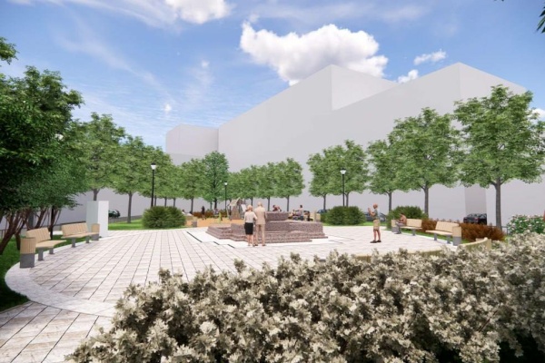 Показываем, как будет выглядеть сквер на Английском проспекте. Работы проводятся по программе «Формирование комфортной городской среды» с ордером ГАТИ для обеспечения работ