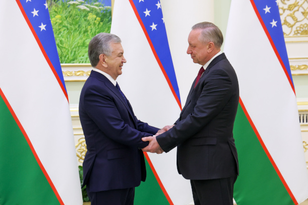 Встреча Александра Беглова с Президентом Республики Узбекистан Шавкатом Мирзиёевым