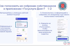 Жилищный комитет информирует о возможности проведения общих собраний собственников через ГИС ЖКХ и мобильное приложение «Госуслуги Дом»