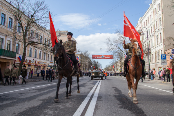День Победы в Кронштадте.Праздничное шествие,"Бессмертный полк" и Парад  воинских частей Кронштадтского гарнизона