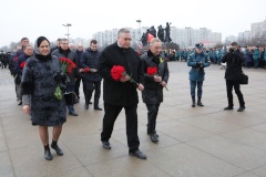 На площади Победы прошла торжественно-траурная церемония 
