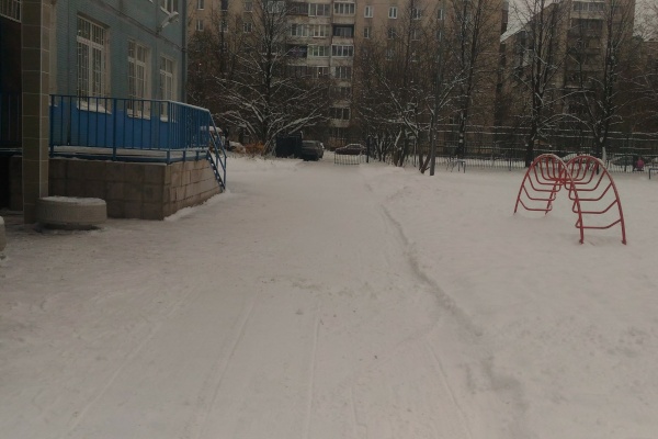 Территории образовательных учреждений Невского района очистили от снега