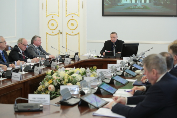 Рабочее совещание с членами Правительства Санкт‑Петербурга