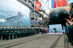 На Адмиралтейских верфях спущена на воду подводная лодка «Уфа» для Тихоокеанского флота