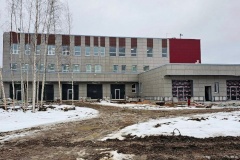 Ход строительства нового здания станции скорой медицинской помощи в Старом Петергофе