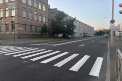 В Петербурге в 2025 году будет нанесено более 680 тысяч квадратных метров дорожной разметки