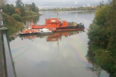 ГУП «Пиларн» ликвидирует нефтеразлив на реке Славянка