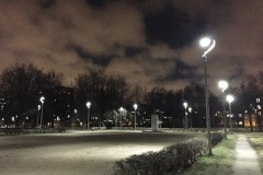 Включено наружное освещение Пионерского парка и Менделеевской улицы