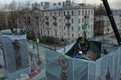 Звёзды вернулись на Триумфальные пилоны в Красногвардейского района