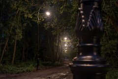 Территорию Городской психиатрической больницы №3 украсили чугунные фонари: на 22,5 гектарах установлены 349 светодиодов