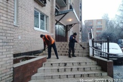Коммунальные службы района вышли на уборку снега