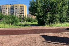 По просьбе жителей повторно выполнены работы по подсыпке перехода через «Тропу здоровья»