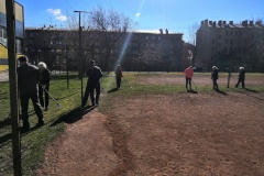 Территорию спортивной школы олимпийского резерва № 1 очистили от мусора и опавшей листвы