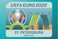 Дворцовый мост украсил логотип Евро-2020