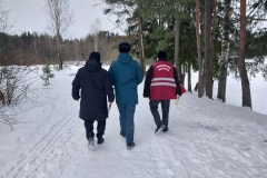 Проведён профилактический рейд по предотвращению несчастных случаев на ледовом покрытии водных объектов Петродворцового района