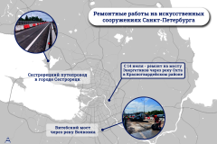 В Санкт‑Петербурге продолжается ремонт искусственных сооружений