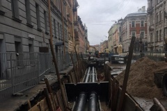 АО «Теплосеть Санкт‑Петербурга» ведет реконструкцию распределительной сети на Моховой улице