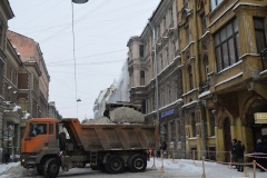 На Гончарной борются с последствиями снегопадов