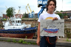 У доков Кронштадтского морского завода состоялся традиционный пленэр юных художников