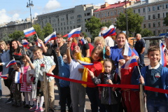 Патриотическая акция прошла на Московском проспекте