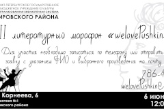 В Кировском районе пройдёт III литературный марафон «welovePushkin»