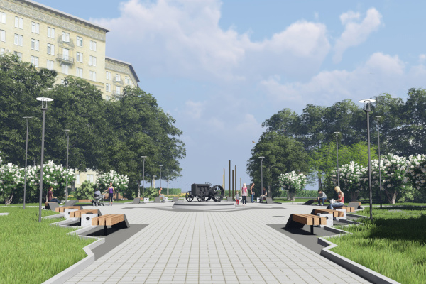 Открытие сквера Петра Семененко