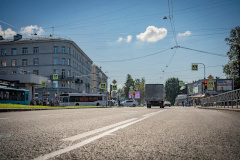 В Невском районе обновили один из самых протяженных объектов этого года — улицу Бабушкина