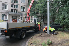 В четырех кварталах Невского района ведется реконструкция наружного освещения