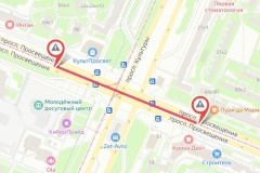 Ограничения движения транспорта в связи с ремонтом трамвайных путей