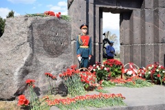 Ликвидаторы аварии на Чернобыльской АЭС из Невского района приняли участие в торжественной траурной церемонии в парке им. академика А.Д.Сахарова