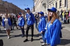 В Параде Победы на Дворцовой площади и в акции «Бессмертный полк» участвовали волонтеры Фрунзенского района