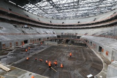 На территории будущего парка «СКА Арены» высадили первую аллею деревьев