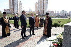 Александр Беглов осмотрел в Минске строящийся храм преподобного Сергия Радонежского