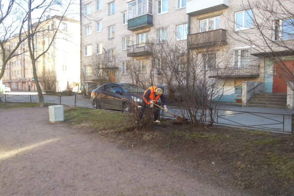 Фотоотчет о ходе выполнения работ в период весеннего месячника по благоустройству по Кронштадтскому району Санкт‑Петербурга   по состоянию на  14 апреля 2016 г.  