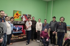08 мая 2024 года в Центре социальной реабилитации инвалидов и детей-инвалидов Пушкинского района на отделении дневного пребывания для людей с нарушением интеллекта по социально-трудовой реабилитации организована театрализованная постановка, посвященная Дню Победы – «Никто не забыт, ничто не забыто!»