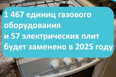1467 единиц газового оборудования и 57 электрических плит будет заменено в 2025 году в Петербурге