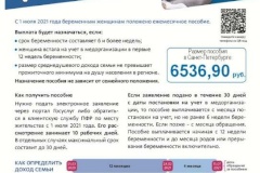 С 1 июля 2021 года беременным жительницам города положено новое ежемесячное пособие
