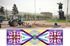 На площади Ленина в Калининском районе появится цветник в честь 350-летия Петра Первого