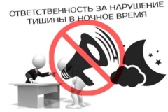 Нарушение тишины и покоя граждан в ночное время