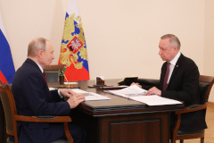 Александр Беглов доложил Президенту России о ходе выполнения городом национальных проектов, региональных приоритетов развития и петербургских мегапроектов