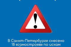 В Санкт‑Петербурге 18 самостроев приведены в соответствие с требованиями законодательства