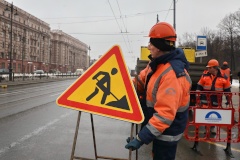 На Московском чистили ливневые стоки
