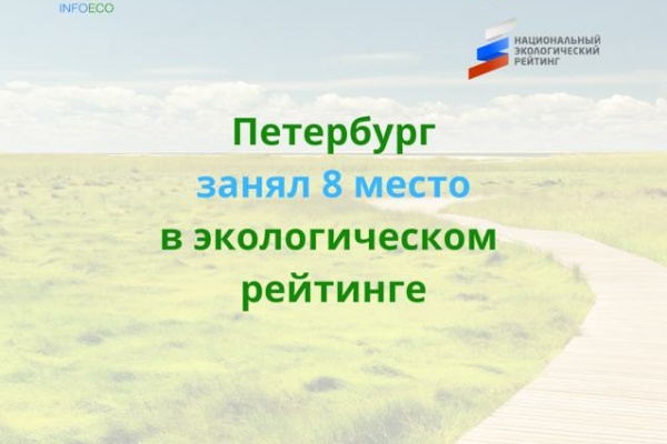 Петербург занял 8 место в Национальном экологическом рейтинге регионов