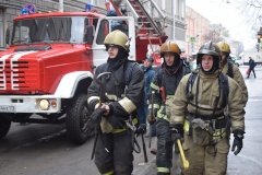 В гостинице «Октябрьская» прошли пожарно-тактические учения