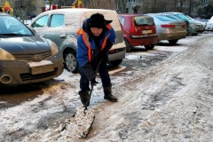 Зимняя уборка в Московском районе продолжается