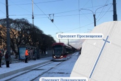 В Выборгском районе завершен последний этап ремонта трамвайных путей на проспекте Культуры
